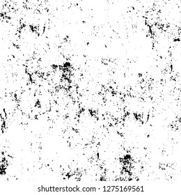 Vector grunge overlay texture. Black and white background. Abstract monochrome image includes a faded effect in dark tones