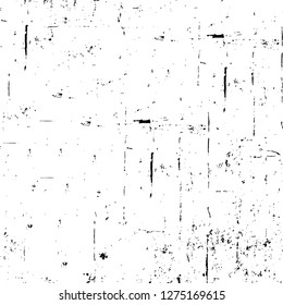 Vector grunge overlay texture. Black and white background. Abstract monochrome image includes a faded effect in dark tones