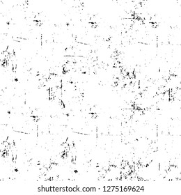 Vector grunge overlay texture. Black and white background. Abstract monochrome image includes a faded effect in dark tones
