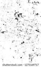 Vector grunge overlay texture. Black and white background. Abstract monochrome image includes a faded effect in dark tones