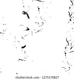 Vector grunge overlay texture. Black and white background. Abstract monochrome image includes a faded effect in dark tones