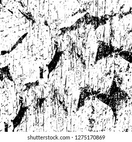 Vector grunge overlay texture. Black and white background. Abstract monochrome image includes a faded effect in dark tones