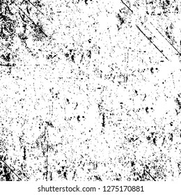 Vector grunge overlay texture. Black and white background. Abstract monochrome image includes a faded effect in dark tones
