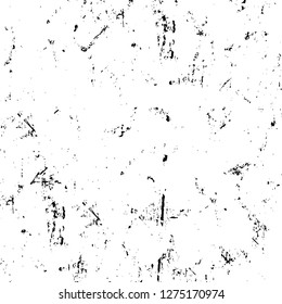 Vector grunge overlay texture. Black and white background. Abstract monochrome image includes a faded effect in dark tones