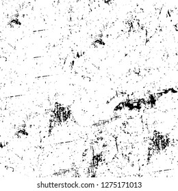 Vector grunge overlay texture. Black and white background. Abstract monochrome image includes a faded effect in dark tones