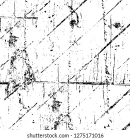 Vector grunge overlay texture. Black and white background. Abstract monochrome image includes a faded effect in dark tones