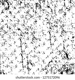 Vector grunge overlay texture. Black and white background. Abstract monochrome image includes a faded effect in dark tones