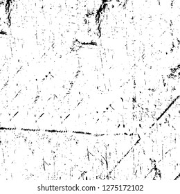 Vector grunge overlay texture. Black and white background. Abstract monochrome image includes a faded effect in dark tones