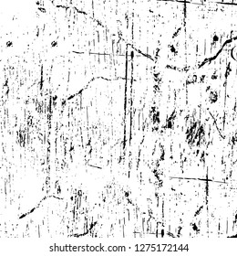 Vector grunge overlay texture. Black and white background. Abstract monochrome image includes a faded effect in dark tones
