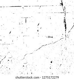 Vector grunge overlay texture. Black and white background. Abstract monochrome image includes a faded effect in dark tones