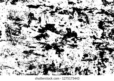 Vector grunge overlay texture. Black and white background. Abstract monochrome image includes a faded effect in dark tones