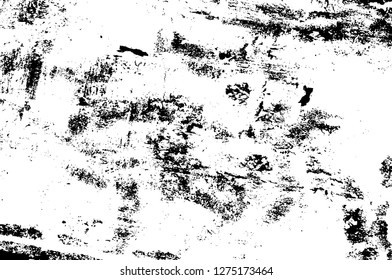 Vector grunge overlay texture. Black and white background. Abstract monochrome image includes a faded effect in dark tones