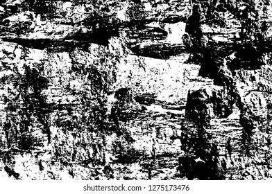 Vector grunge overlay texture. Black and white background. Abstract monochrome image includes a faded effect in dark tones