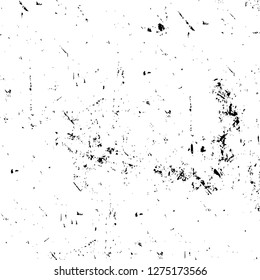 Vector grunge overlay texture. Black and white background. Abstract monochrome image includes a faded effect in dark tones