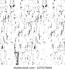 Vector grunge overlay texture. Black and white background. Abstract monochrome image includes a faded effect in dark tones