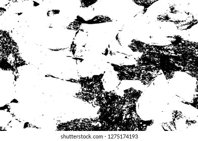 Vector grunge overlay texture. Black and white background. Abstract monochrome image includes a faded effect in dark tones