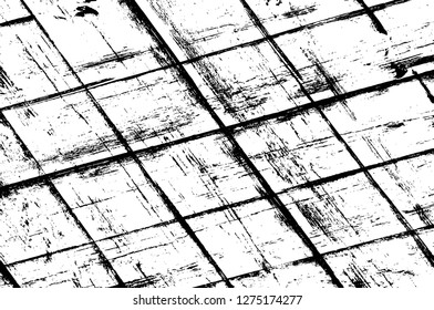 Vector grunge overlay texture. Black and white background. Abstract monochrome image includes a faded effect in dark tones