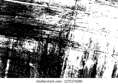 Vector grunge overlay texture. Black and white background. Abstract monochrome image includes a faded effect in dark tones