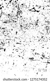 Vector grunge overlay texture. Black and white background. Abstract monochrome image includes a faded effect in dark tones