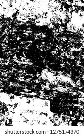 Vector grunge overlay texture. Black and white background. Abstract monochrome image includes a faded effect in dark tones