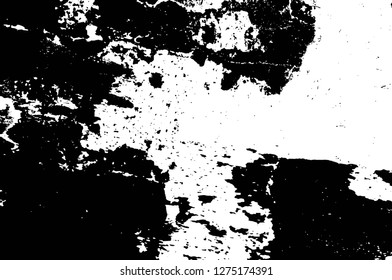 Vector grunge overlay texture. Black and white background. Abstract monochrome image includes a faded effect in dark tones