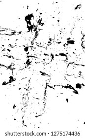 Vector grunge overlay texture. Black and white background. Abstract monochrome image includes a faded effect in dark tones