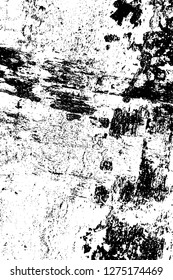 Vector grunge overlay texture. Black and white background. Abstract monochrome image includes a faded effect in dark tones