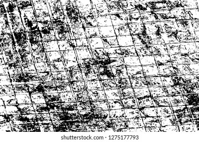 Vector grunge overlay texture. Black and white background. Abstract monochrome image includes a faded effect in dark tones
