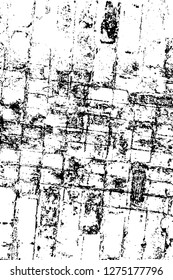 Vector grunge overlay texture. Black and white background. Abstract monochrome image includes a faded effect in dark tones