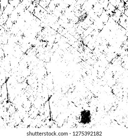 Vector grunge overlay texture. Black and white background. Abstract monochrome image includes a faded effect in dark tones