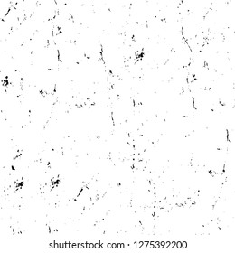 Vector grunge overlay texture. Black and white background. Abstract monochrome image includes a faded effect in dark tones