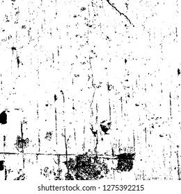 Vector grunge overlay texture. Black and white background. Abstract monochrome image includes a faded effect in dark tones