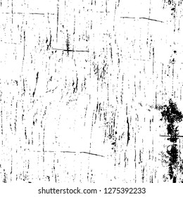Vector grunge overlay texture. Black and white background. Abstract monochrome image includes a faded effect in dark tones