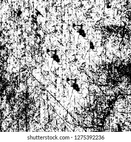 Vector grunge overlay texture. Black and white background. Abstract monochrome image includes a faded effect in dark tones