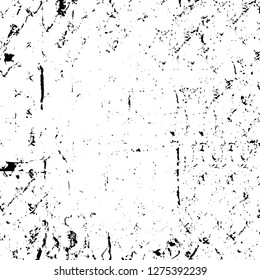 Vector grunge overlay texture. Black and white background. Abstract monochrome image includes a faded effect in dark tones