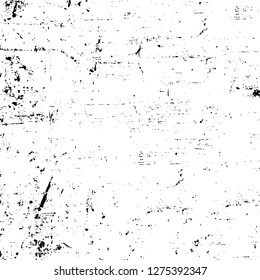 Vector grunge overlay texture. Black and white background. Abstract monochrome image includes a faded effect in dark tones