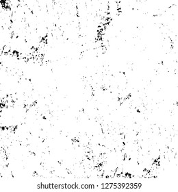 Vector grunge overlay texture. Black and white background. Abstract monochrome image includes a faded effect in dark tones