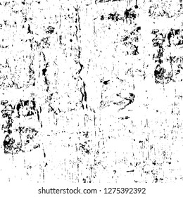 Vector grunge overlay texture. Black and white background. Abstract monochrome image includes a faded effect in dark tones