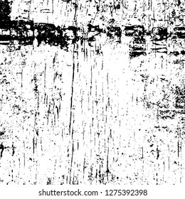 Vector grunge overlay texture. Black and white background. Abstract monochrome image includes a faded effect in dark tones