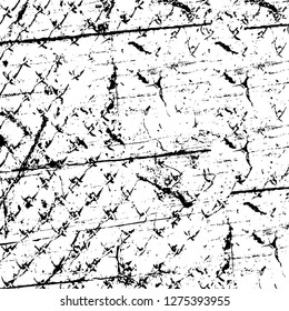 Vector grunge overlay texture. Black and white background. Abstract monochrome image includes a faded effect in dark tones