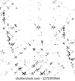 Vector grunge overlay texture. Black and white background. Abstract monochrome image includes a faded effect in dark tones
