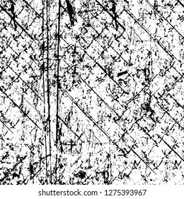 Vector grunge overlay texture. Black and white background. Abstract monochrome image includes a faded effect in dark tones