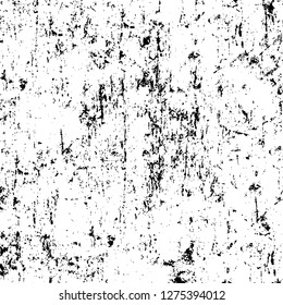 Vector grunge overlay texture. Black and white background. Abstract monochrome image includes a faded effect in dark tones