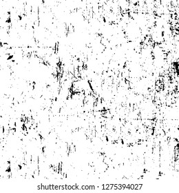 Vector grunge overlay texture. Black and white background. Abstract monochrome image includes a faded effect in dark tones