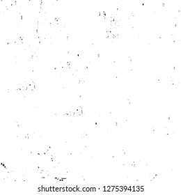 Vector grunge overlay texture. Black and white background. Abstract monochrome image includes a faded effect in dark tones