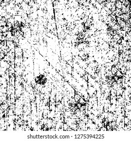 Vector grunge overlay texture. Black and white background. Abstract monochrome image includes a faded effect in dark tones