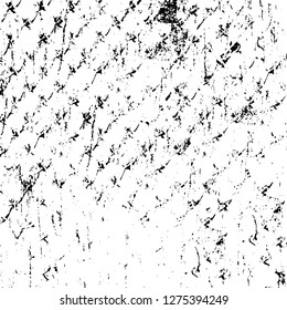 Vector grunge overlay texture. Black and white background. Abstract monochrome image includes a faded effect in dark tones