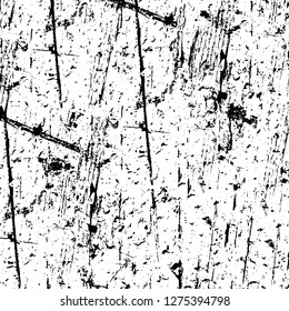 Vector grunge overlay texture. Black and white background. Abstract monochrome image includes a faded effect in dark tones