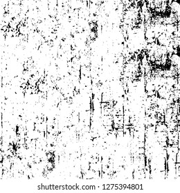 Vector grunge overlay texture. Black and white background. Abstract monochrome image includes a faded effect in dark tones