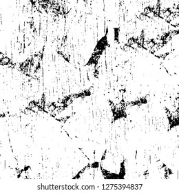 Vector grunge overlay texture. Black and white background. Abstract monochrome image includes a faded effect in dark tones